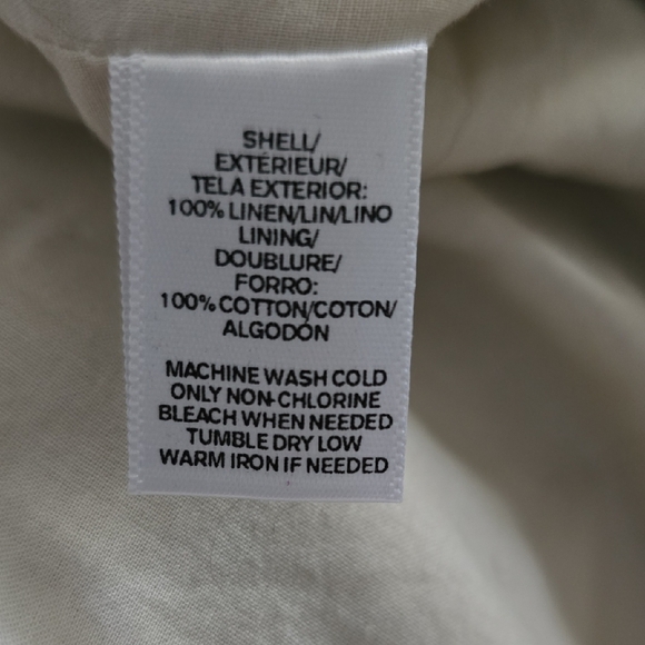 LOFT Womens 4 Petite Tan A-Line Linen Skirt - Picture 4 of 4